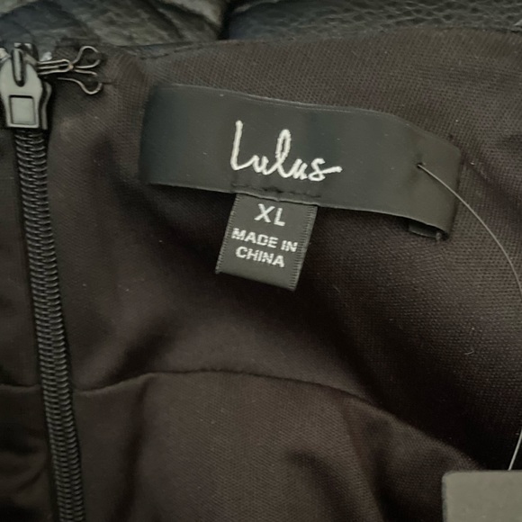 NWT Lulu’s faux leather black dress - Picture 3 of 4